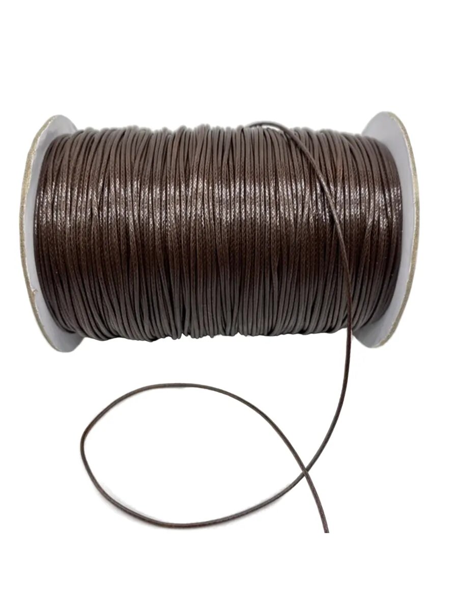 Вощеный шнур 1 мм коричневый