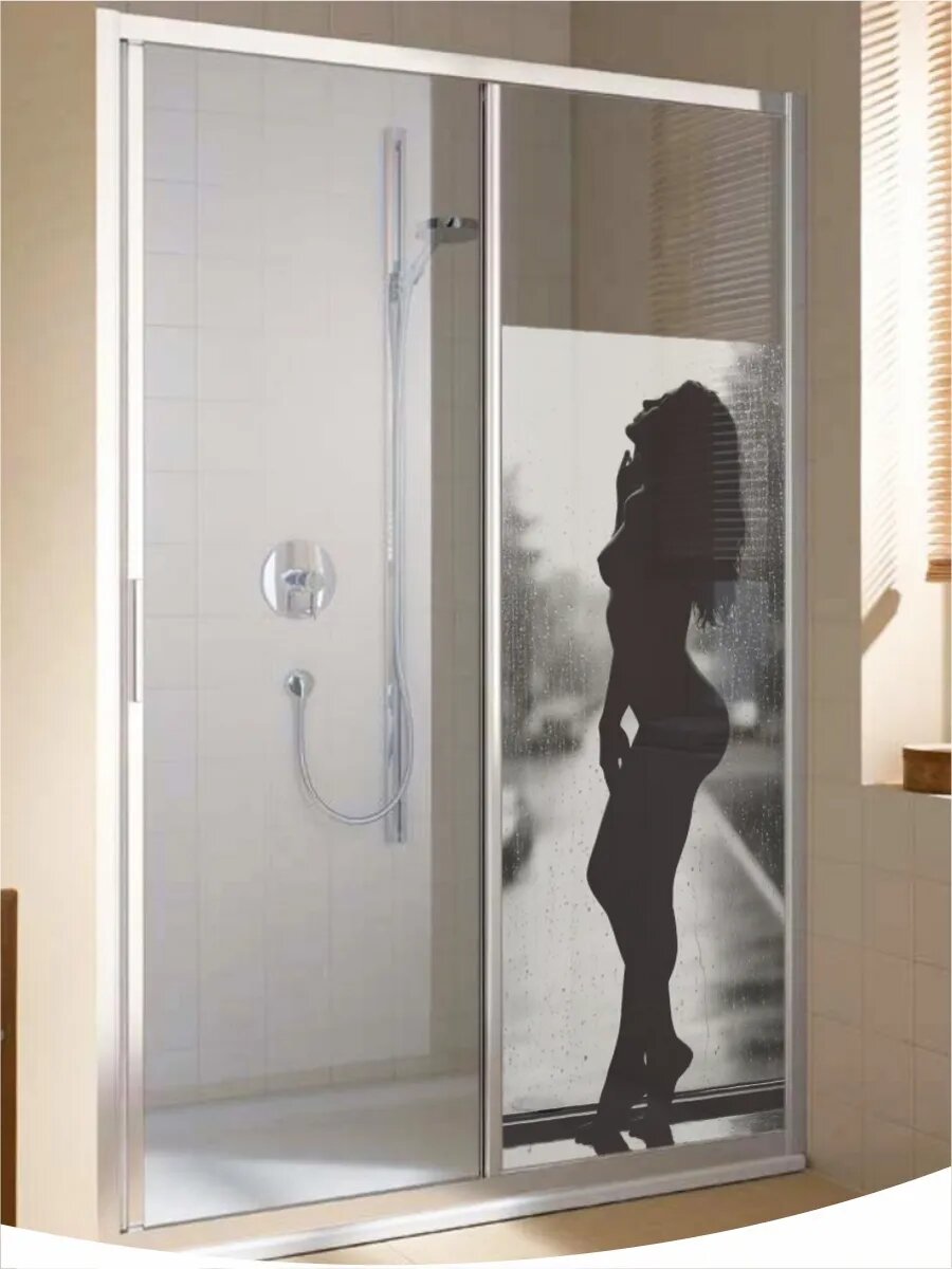 Витражная пленка на стекло Силуэт девушки — фото 1