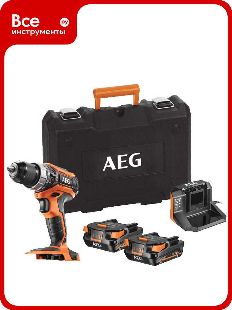 Аккумуляторная дрель-шуруповерт AEG Compact BSB18C2 LI-202C 4935459722