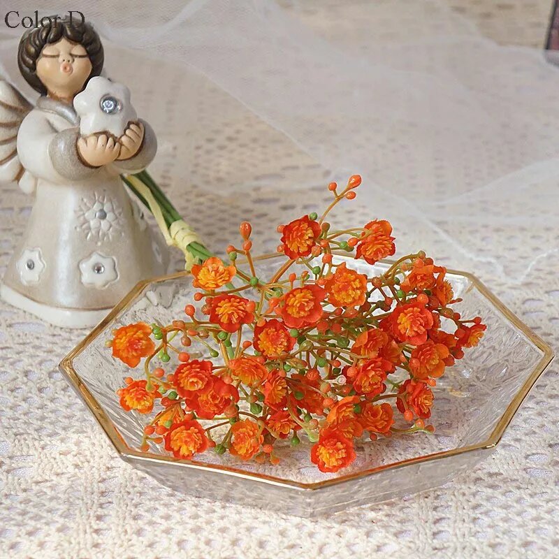 Искусственные цветы Babysbreath пластик 40 головок D