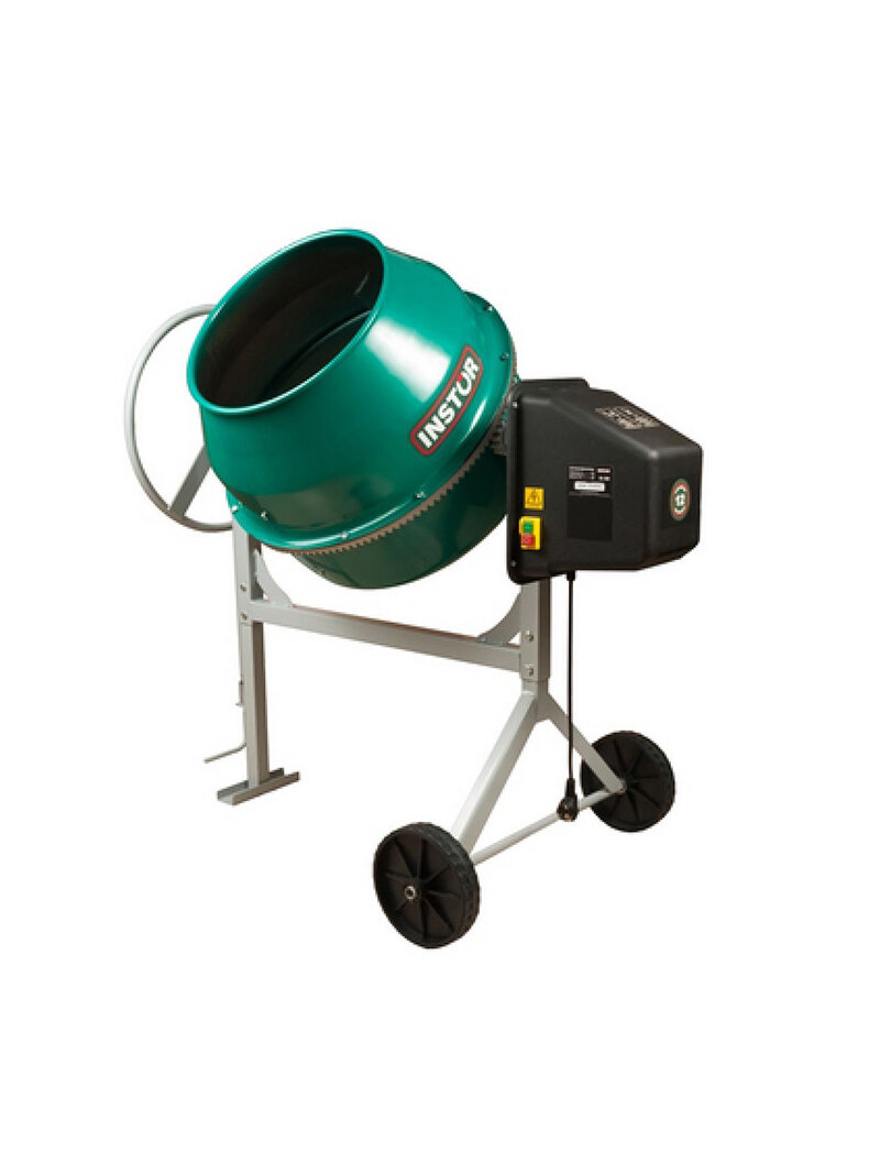 Бетоносмеситель LINSTOR Б-180П объем 160 литров 90 литров готового замеса 220В 700Вт полиамид
