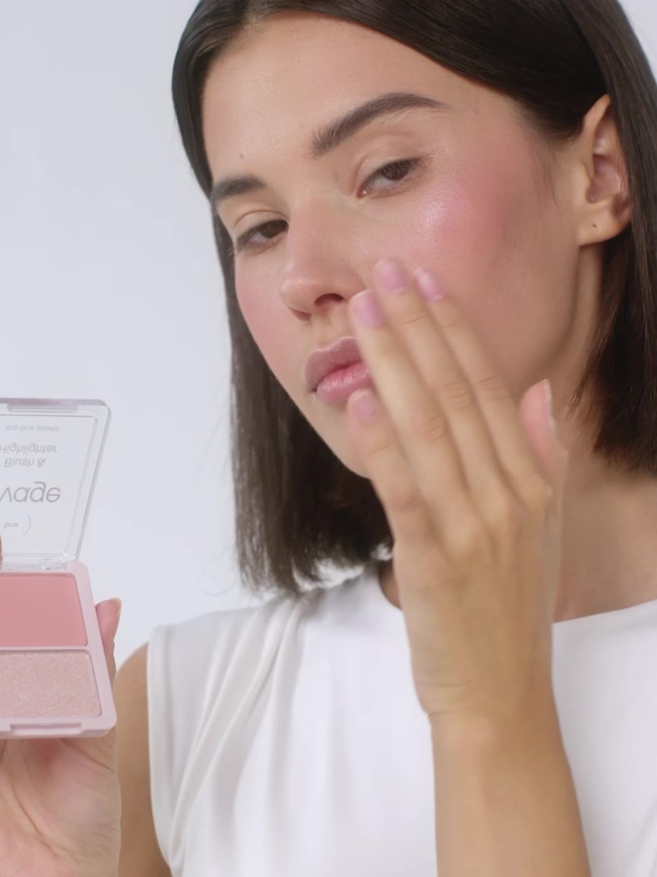 Divage Палетка для лица Blush & Highlighter Duo Face Palette Тон 02 розовый, розовое золото — фото 1