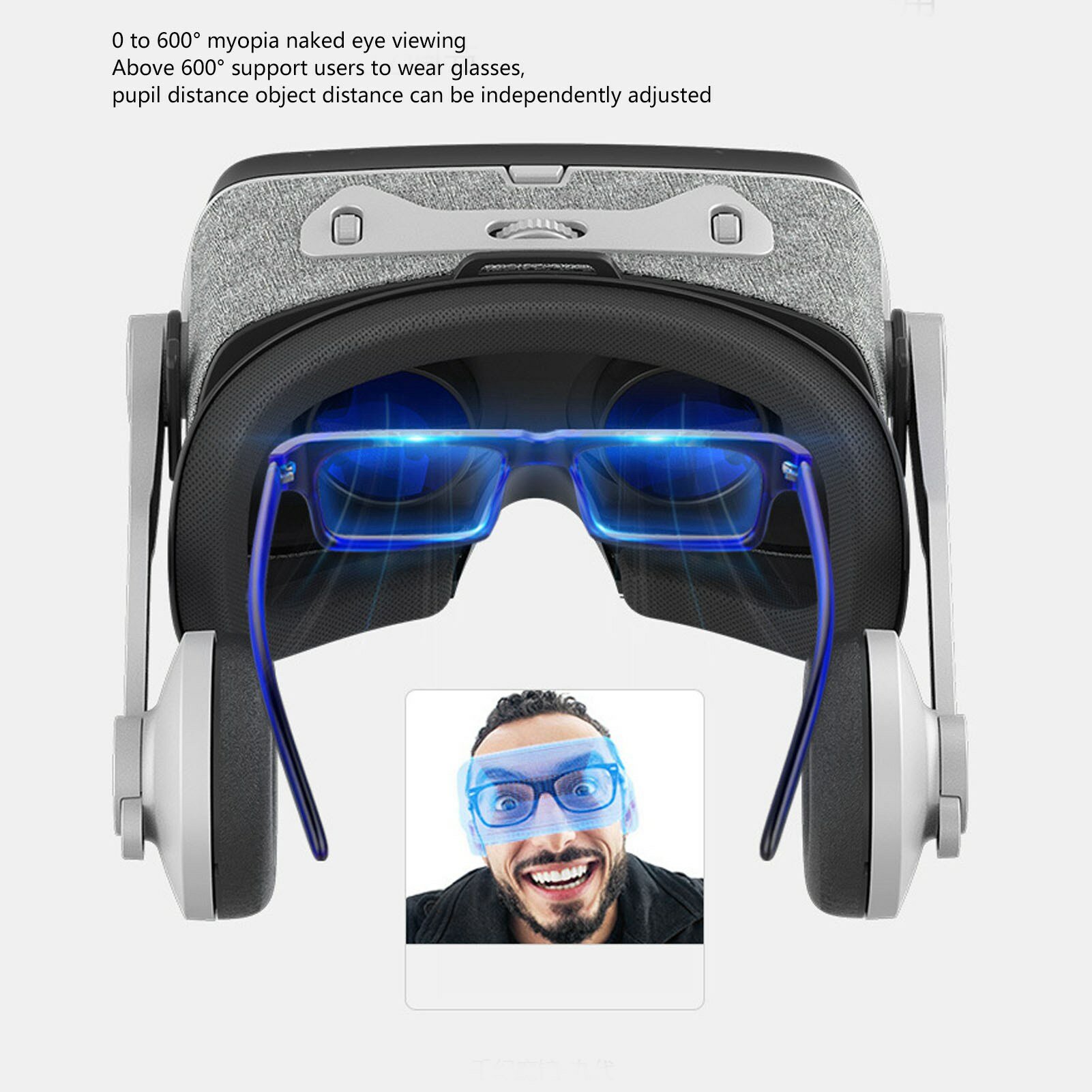 Гарнитура виртуальной реальности VR, универсальный сотовый телефон, управляемый антисиними линзами, 3D-очки, шлем, очки VR для ТВ-игр, фильмов