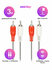 RCA кабель 2xRCA (M) - 2xRCA (M) длиной 3,0 метра Smartbay, серый