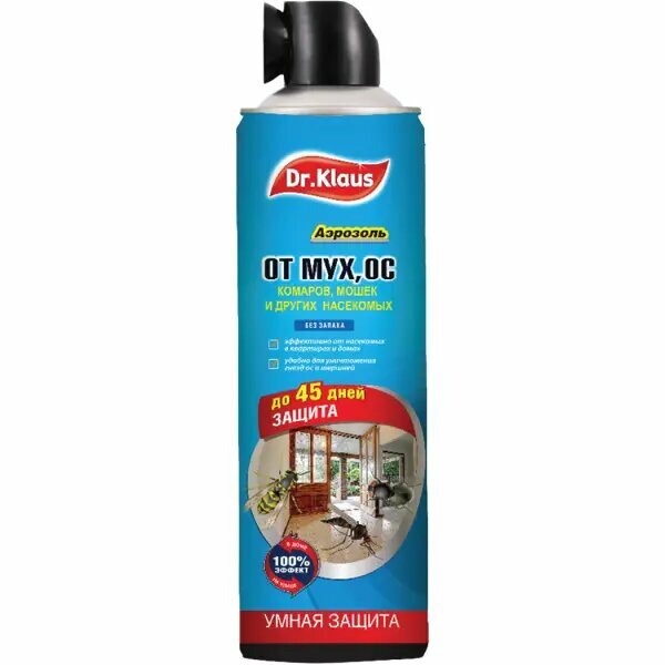 Аэрозоль от мух ос и других насекомых Доктор Клаус