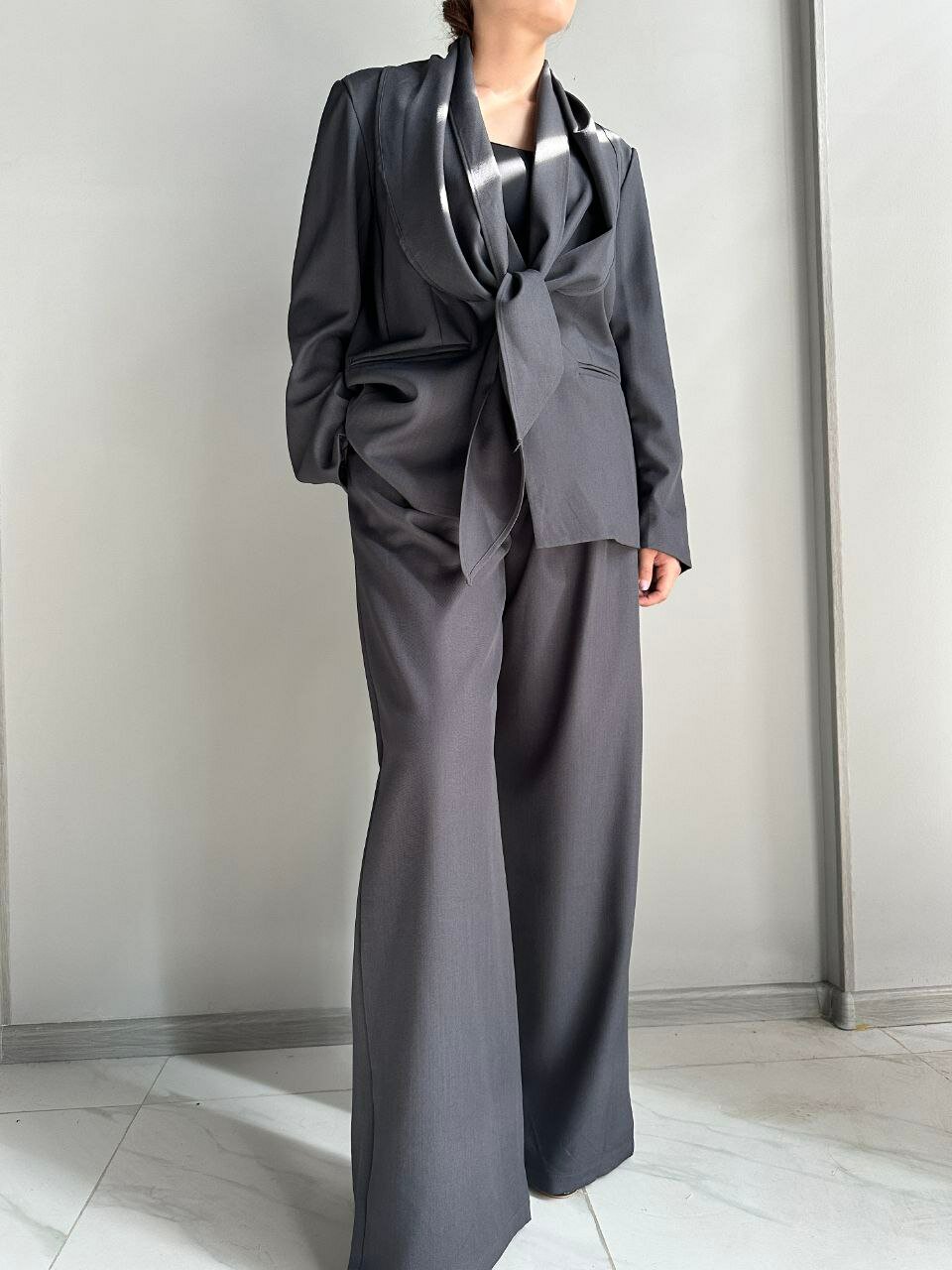 Костюм классический Zara Чёрный, тёмно-серый, размер M, чёрный
