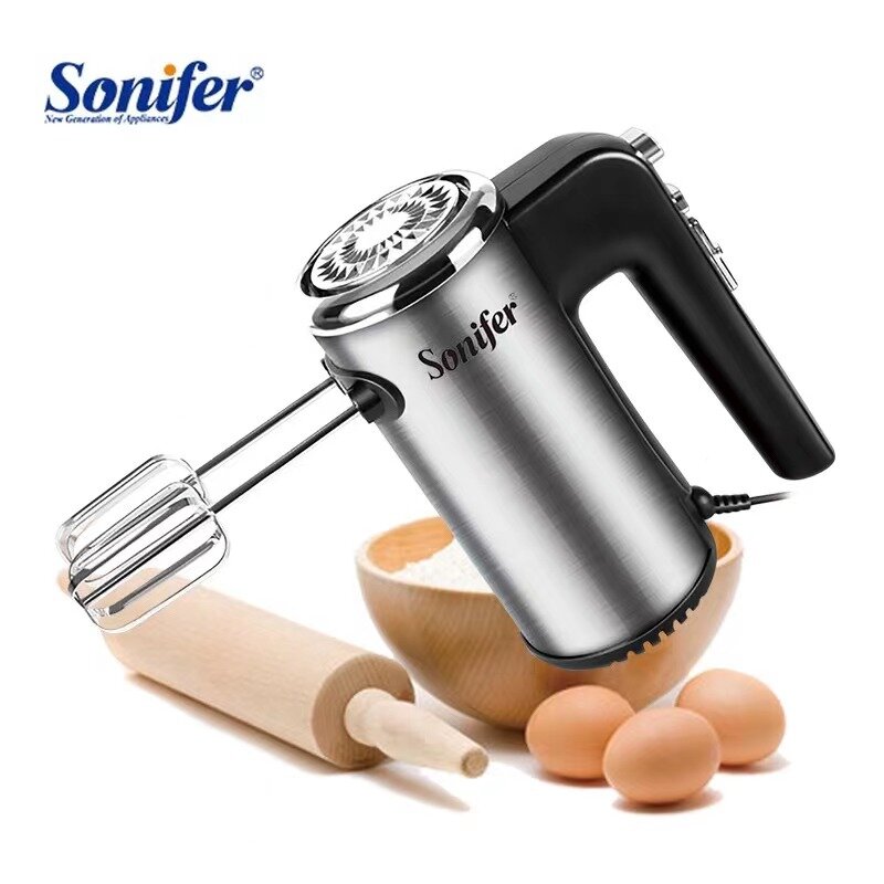 Миксер ручной Sonifer SF-7021, 300W, 5 скоростей, турборежим, импульсный режим, черный
