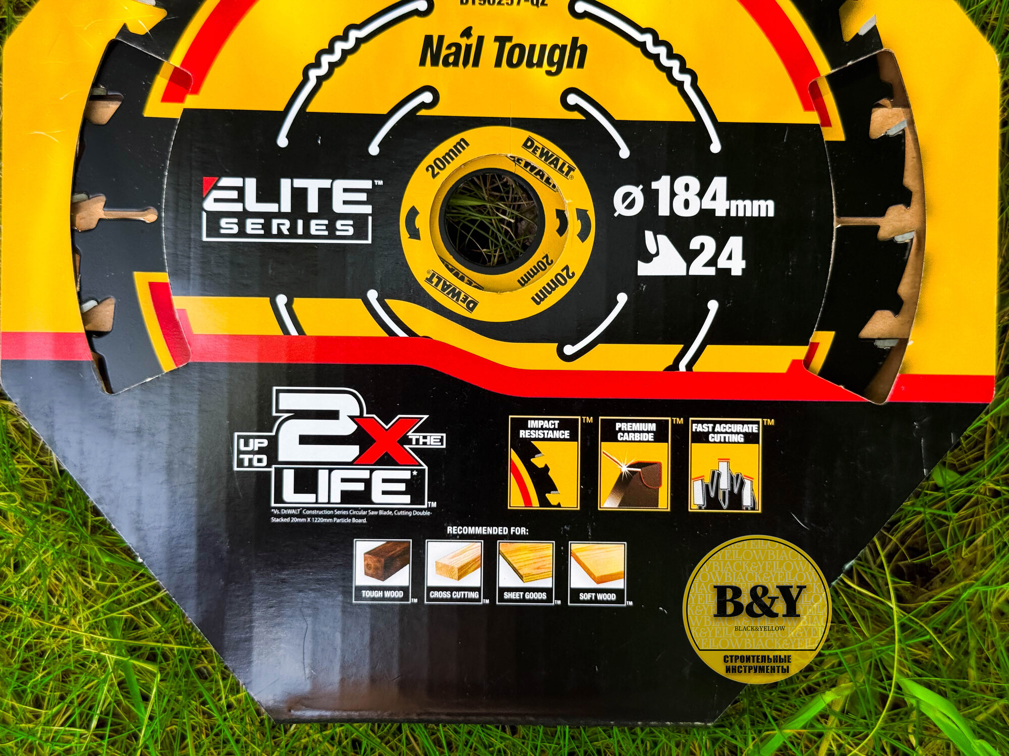 Пильный диск DeWALT DT90257, сталь, твердосплавный, 24 зуба, 184x1х20 мм — фото 1