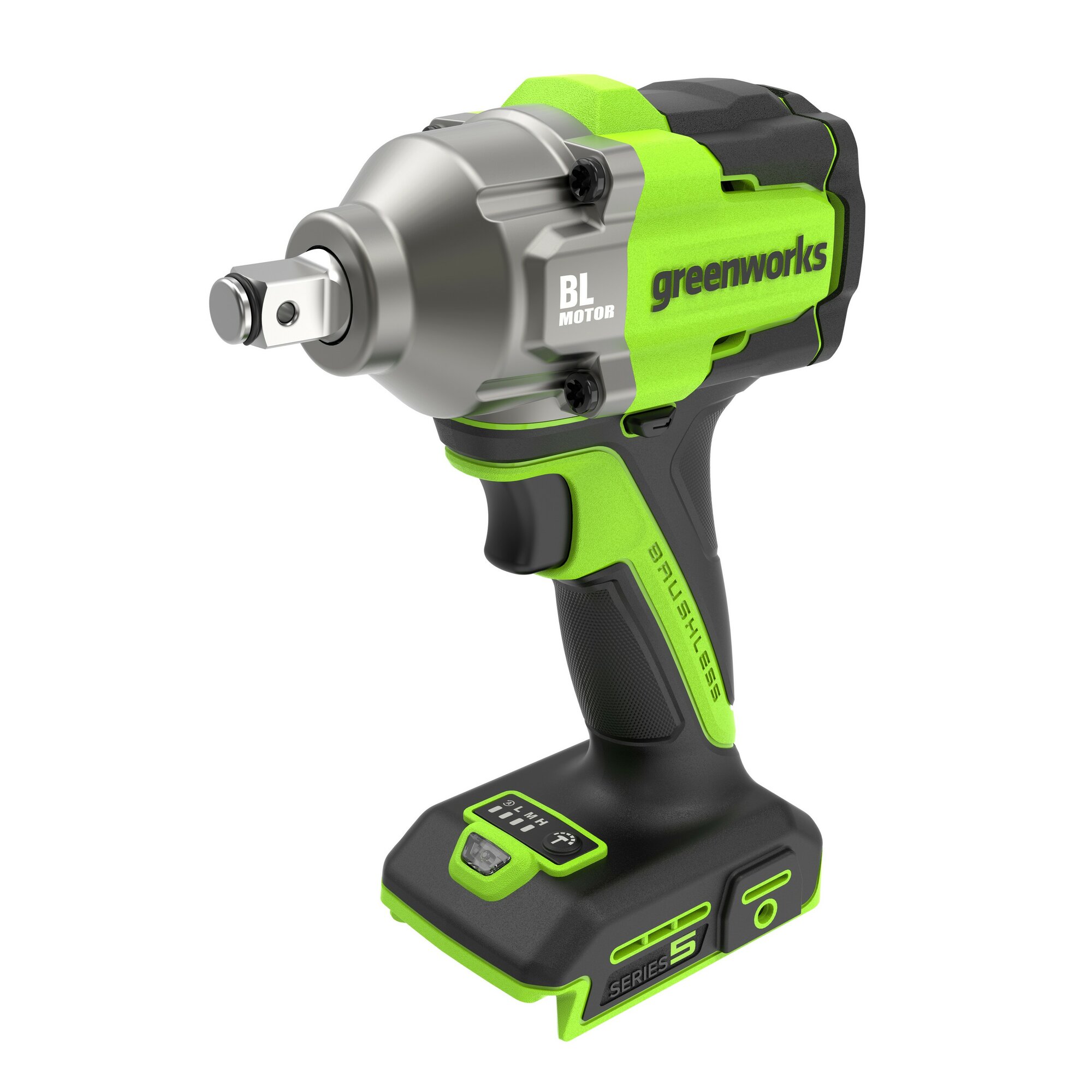 Гайковерт ударный акк. Greenworks IW5500 24V б/щет 1/2' 500Нм 3 режима без АКБ и ЗУ  3805007