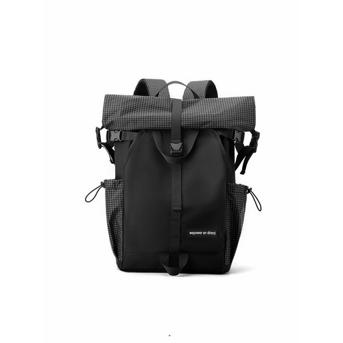 Городской молодежный рюкзак с отделением для ноутбука, водоотталкивающий материал, черно-серый