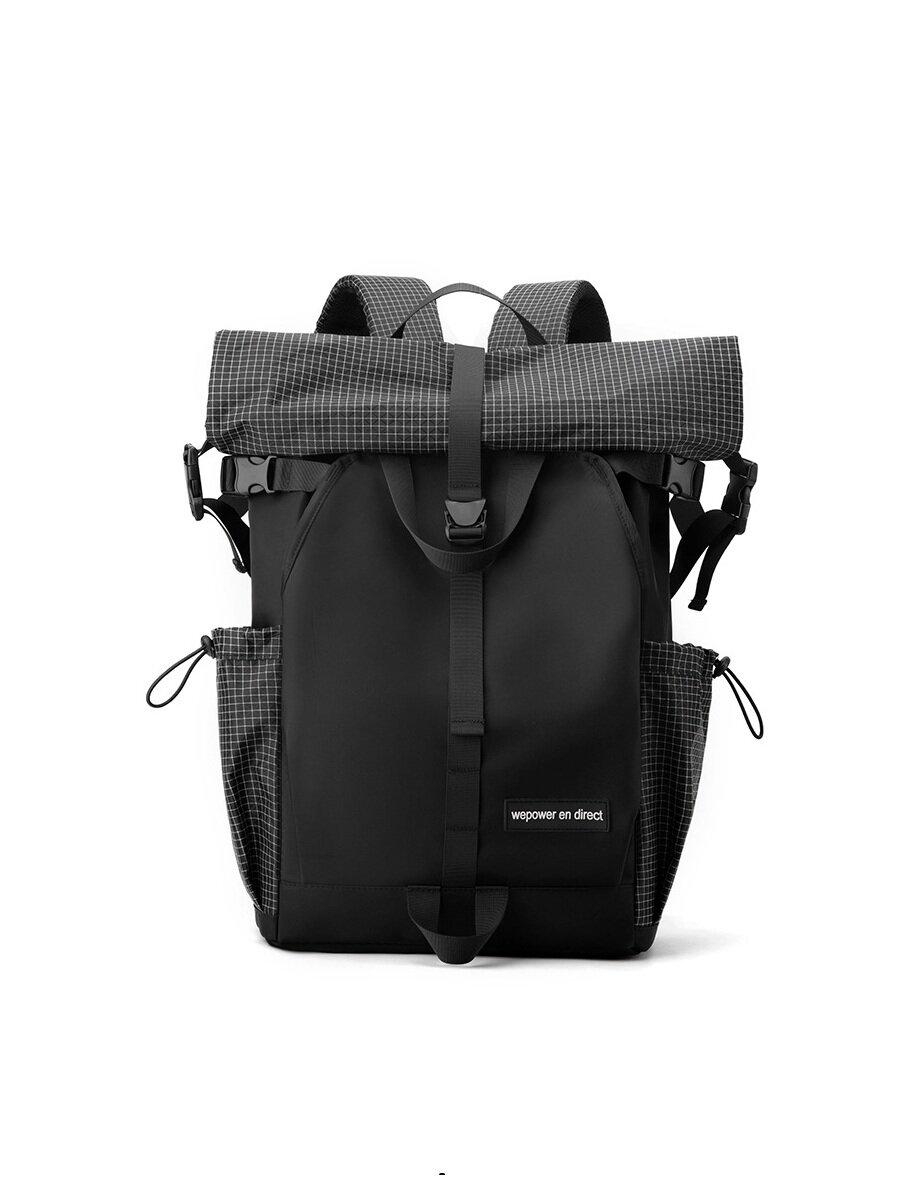 Рюкзак, городской, для ноутбука, водонепроницаемый, черно-зеленый