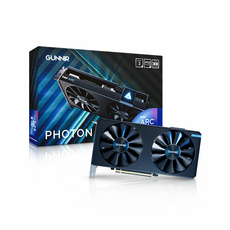Видеокарта GUNNIR Intel Arc A380 Photon 6GB OC GDDR6 (A380 Photon 6GB OC) Чёрный