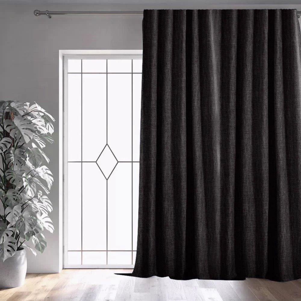 Штора Лен рустик 200х270 см черная