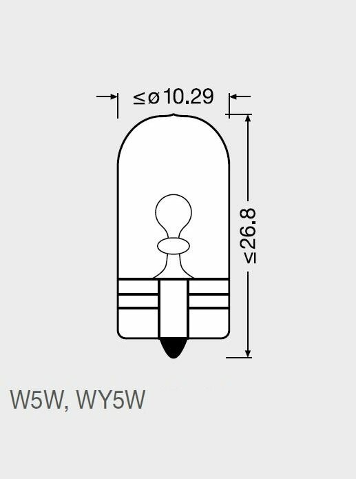 OSRAM 2825 10шт W5W Комплект ламп автомобильных накаливания серия ORIGINAL W2.1x9.5d 12V — фото 1