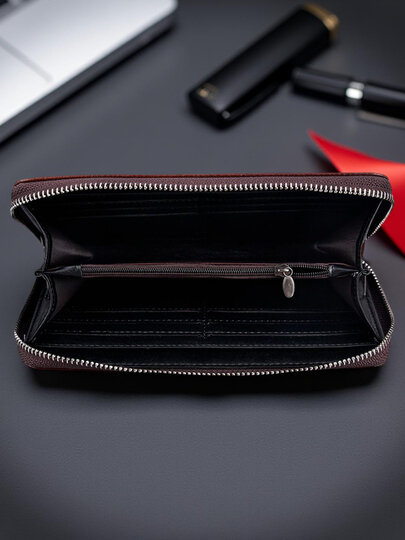 Кошелек , фактура гладкая, черный — фото 1