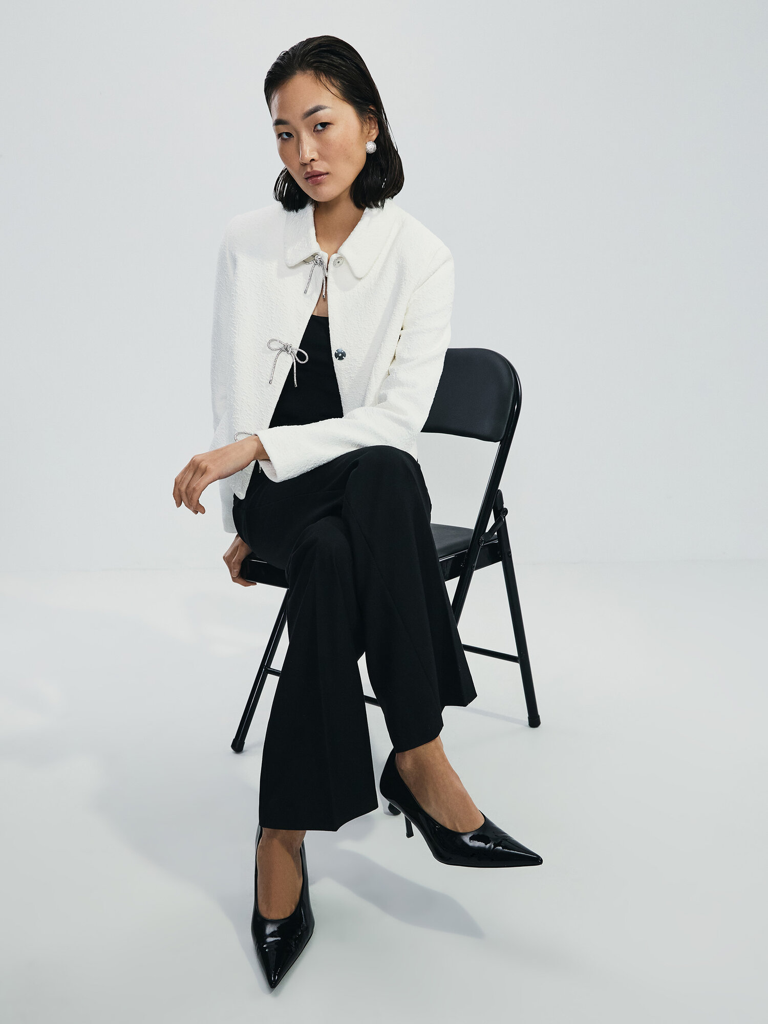 Пиджак Zarina, размер S (RU 44), белый — фото 1