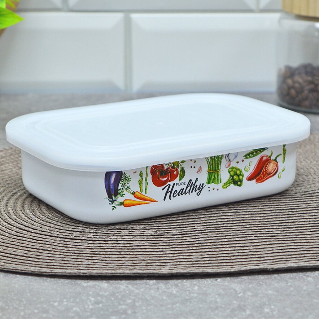 Лоток 08л Veggies с крышкой сталь 195х14х5 см для сервировки