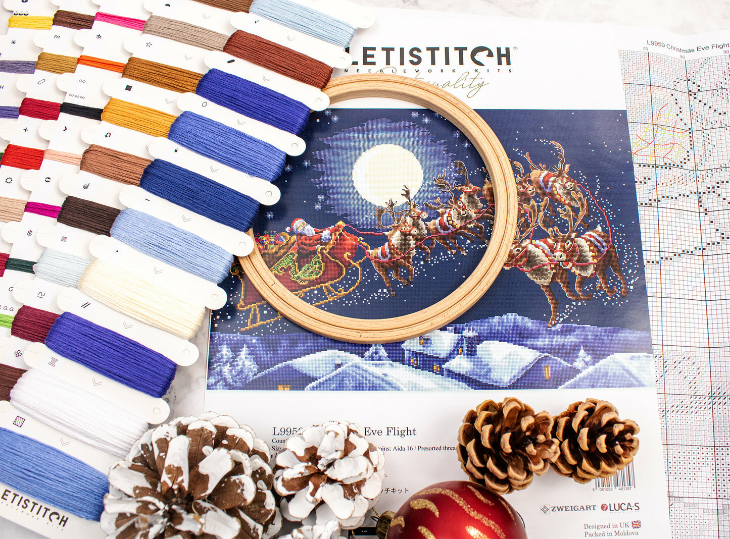 Набор для вышивания LetiStitch L9959 Christmas Eve Flight — фото 1