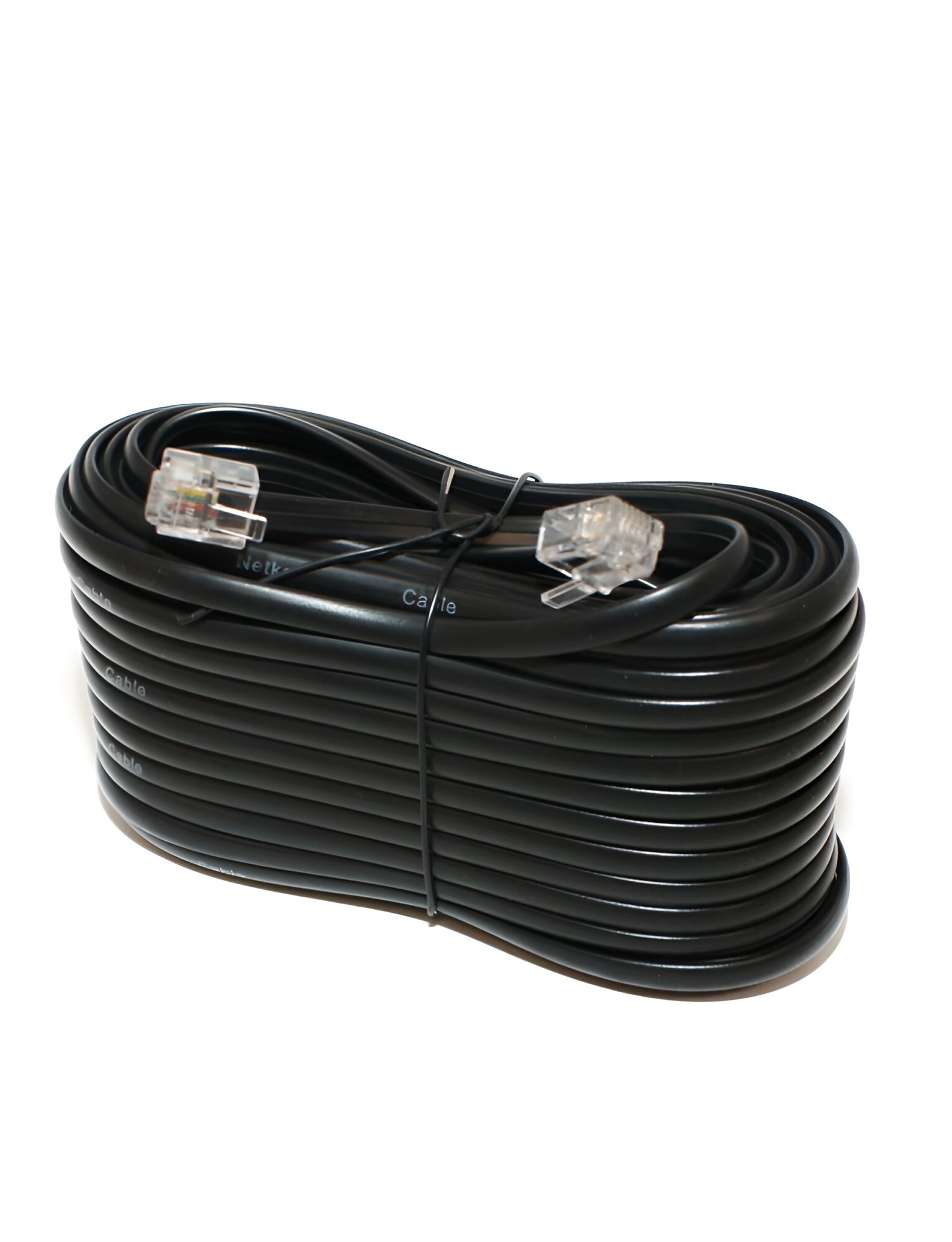 Шнур телефон-линия 200м черный 4-х жильный Netko