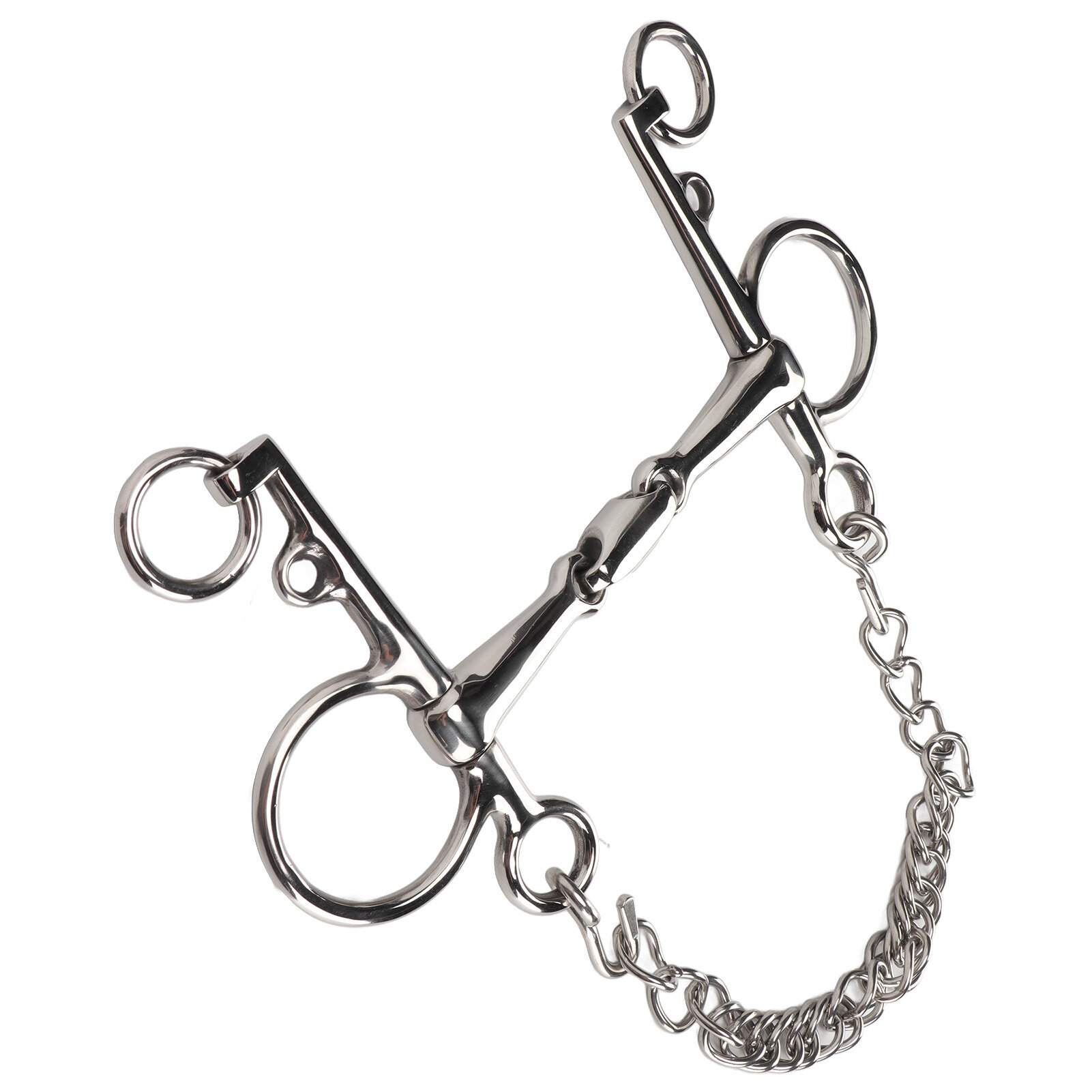 Удила Пелхам из нержавеющей стали, устойчивые к грызению, легко управляемые, шарнирные, для лошадей