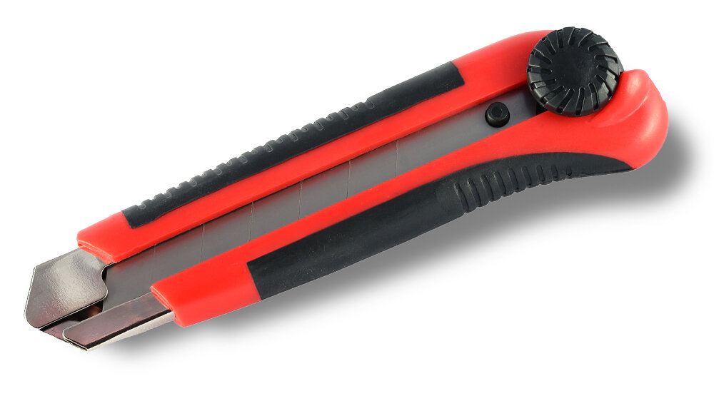 Нож малярный Grossmeister "Expert" 008001005, сталь, пластик, выдвижное лезвие, 25мм