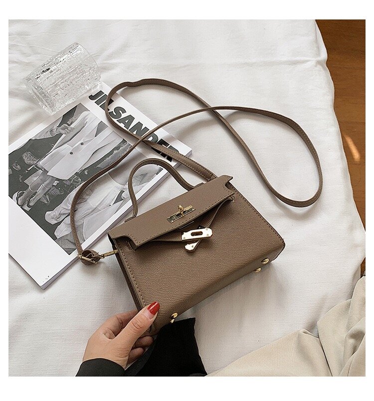 Сумка кросс-боди , фактура матовая, зернистая, коричнево-бежевый — фото 1