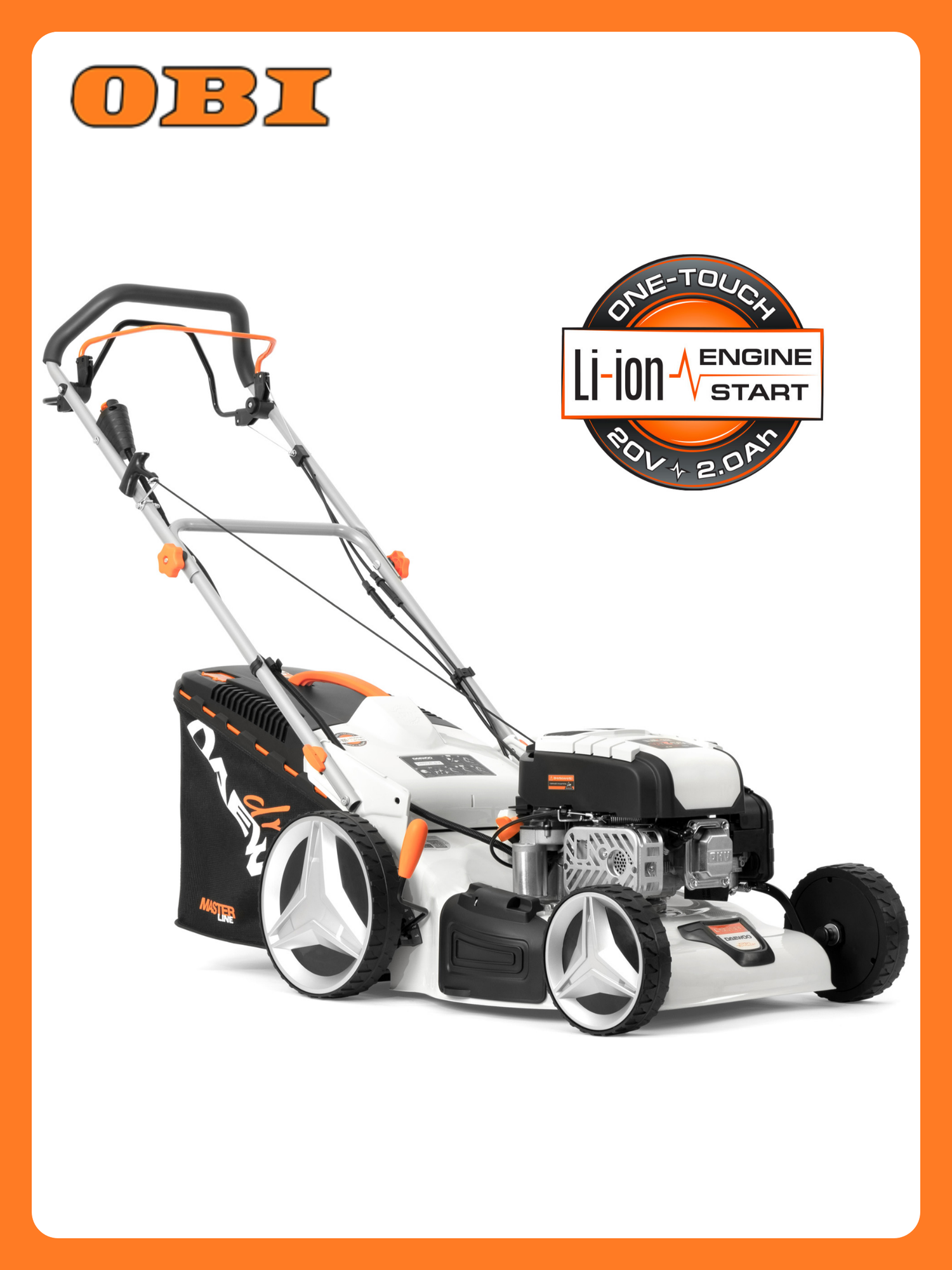 Газонокосилка DAEWOO L50SPE 5л. с 48см ширина скашивания складная ручка