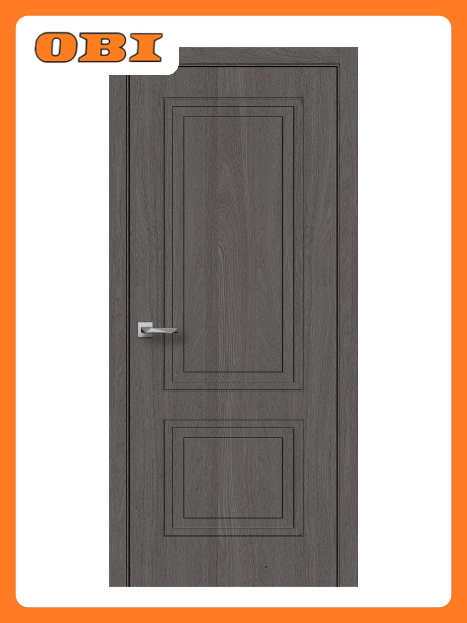 Дверное полотно глухое Париж 10 2000х800 ПВХ дуб элегансия серый