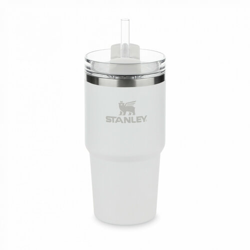 фото Термокружка stanley quencher h2.0, сталь, белая, 590мл, с трубочкой