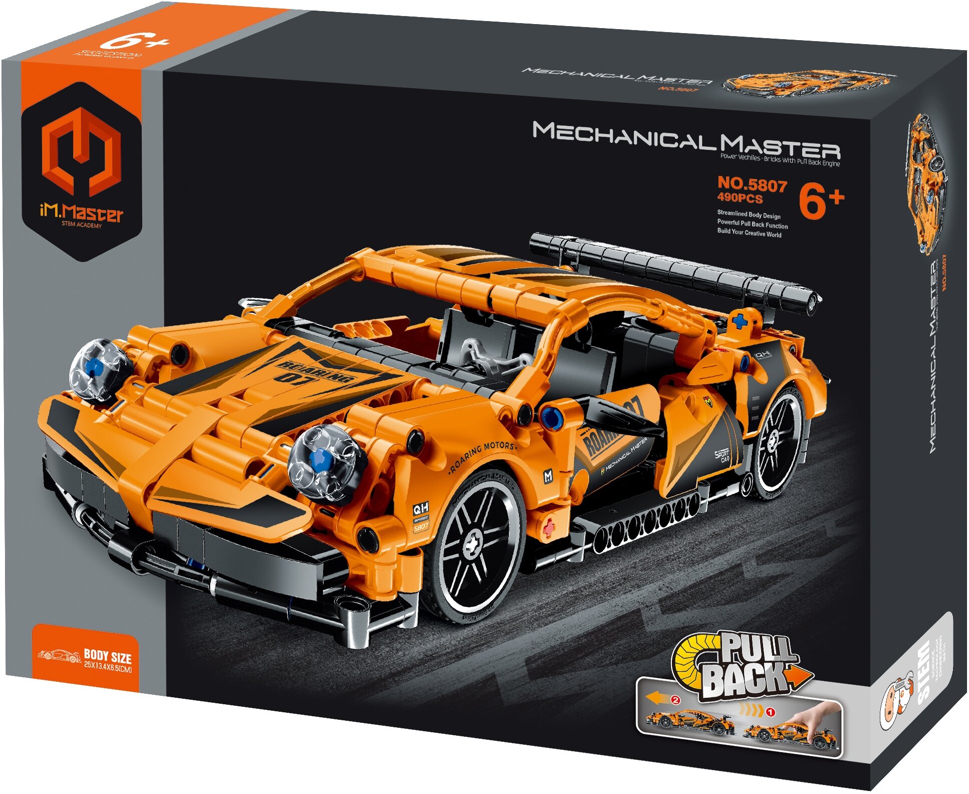 Конструктор iM.Master 5807 Гоночный автомобиль оранжевый 490 дет.