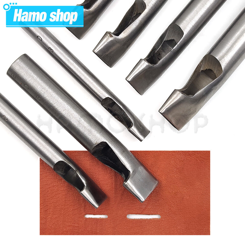 Овальный дырокол для кожи полых пробойников для ручной штамповки 3 мм-15 мм для создания овалов из мягких материалов таких как кожа ремни ремешки для часов резина и т. д.