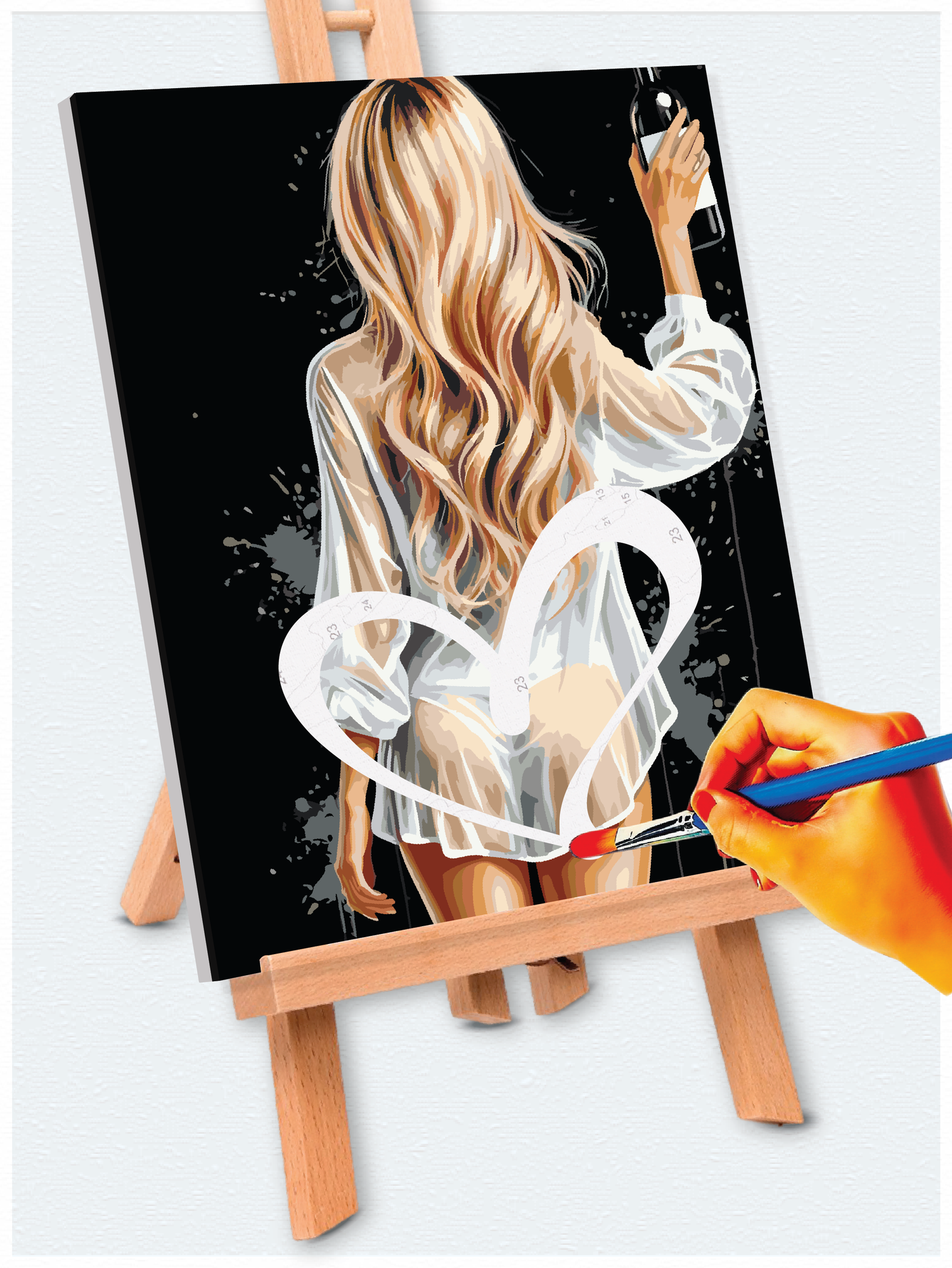 Картина по номерам "Девушка_1" Холст на подрамнике 40х50, набор для рисования — фото 1