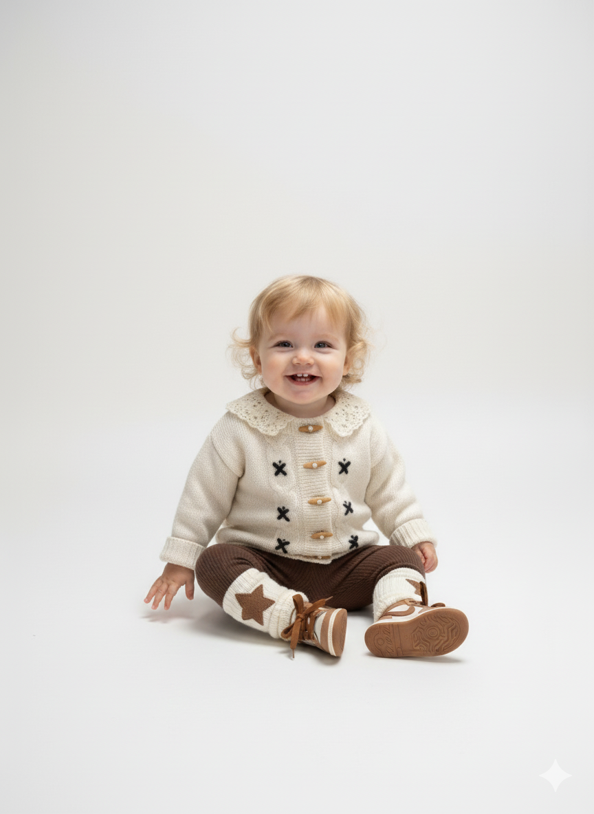 Комплект одежды , размер 80-140, бежевый — фото 1