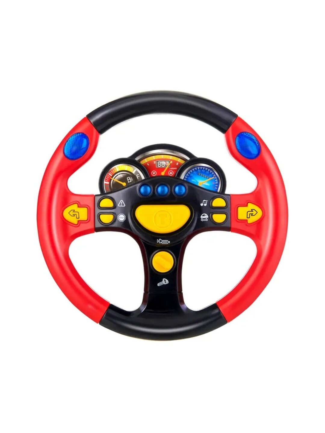 Развивающий игрушечный руль с музыкой и светодиодной подсветкой, автомобильный руль для детей.