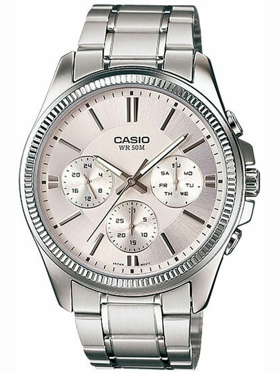 Наручные часы CASIO, серебряный, белый