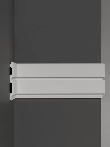 Изображение товара Декоративные стеновые панели из дюрополимера DECOMASTER (декомастер) для внутренней отделки стен 122х12х2900 мм, D319 ДМ белый