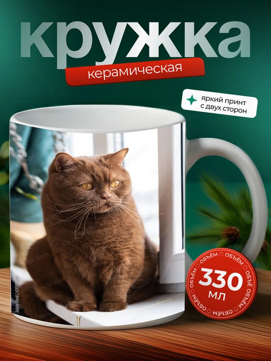 Кружка Голландский шоколадный кот 8,