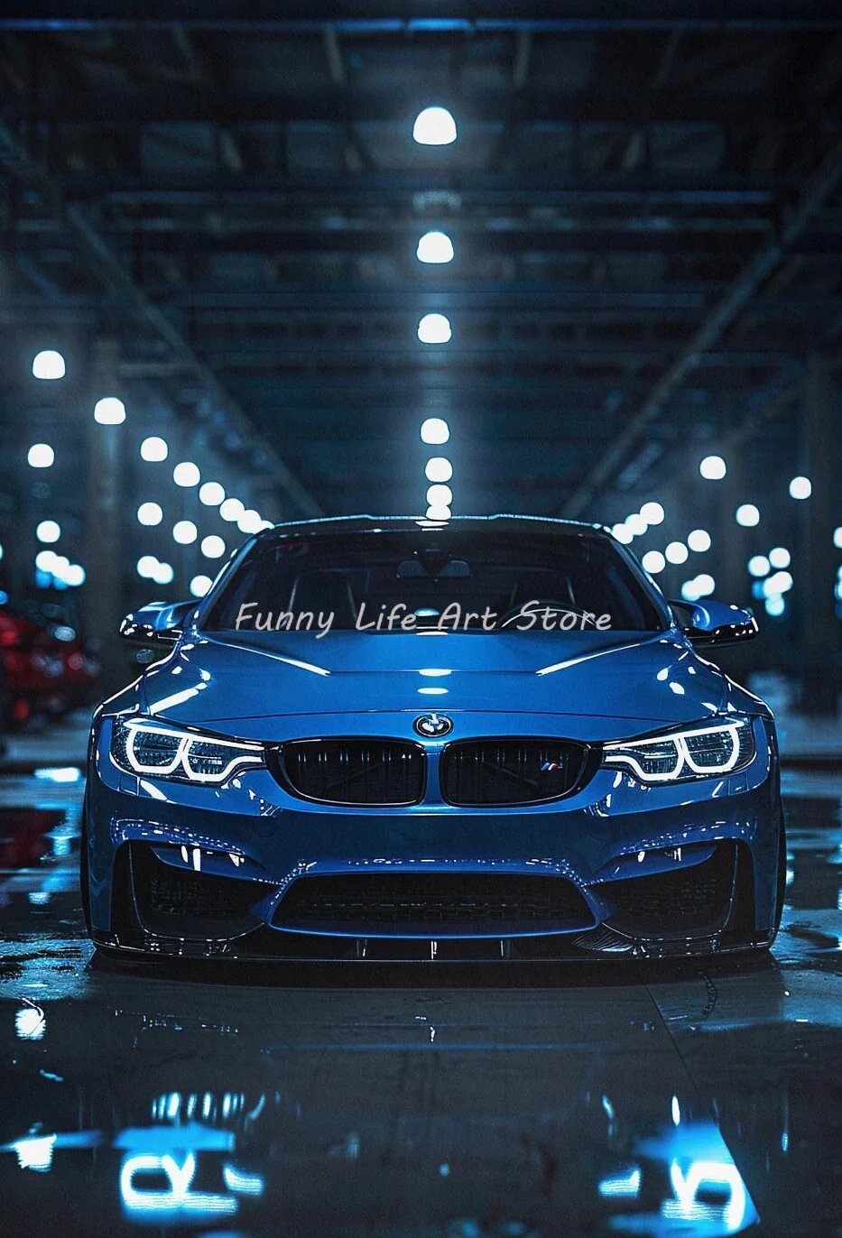 Печать на холсте BMW-M4 RASTAR Синий, 5, 50x70cm