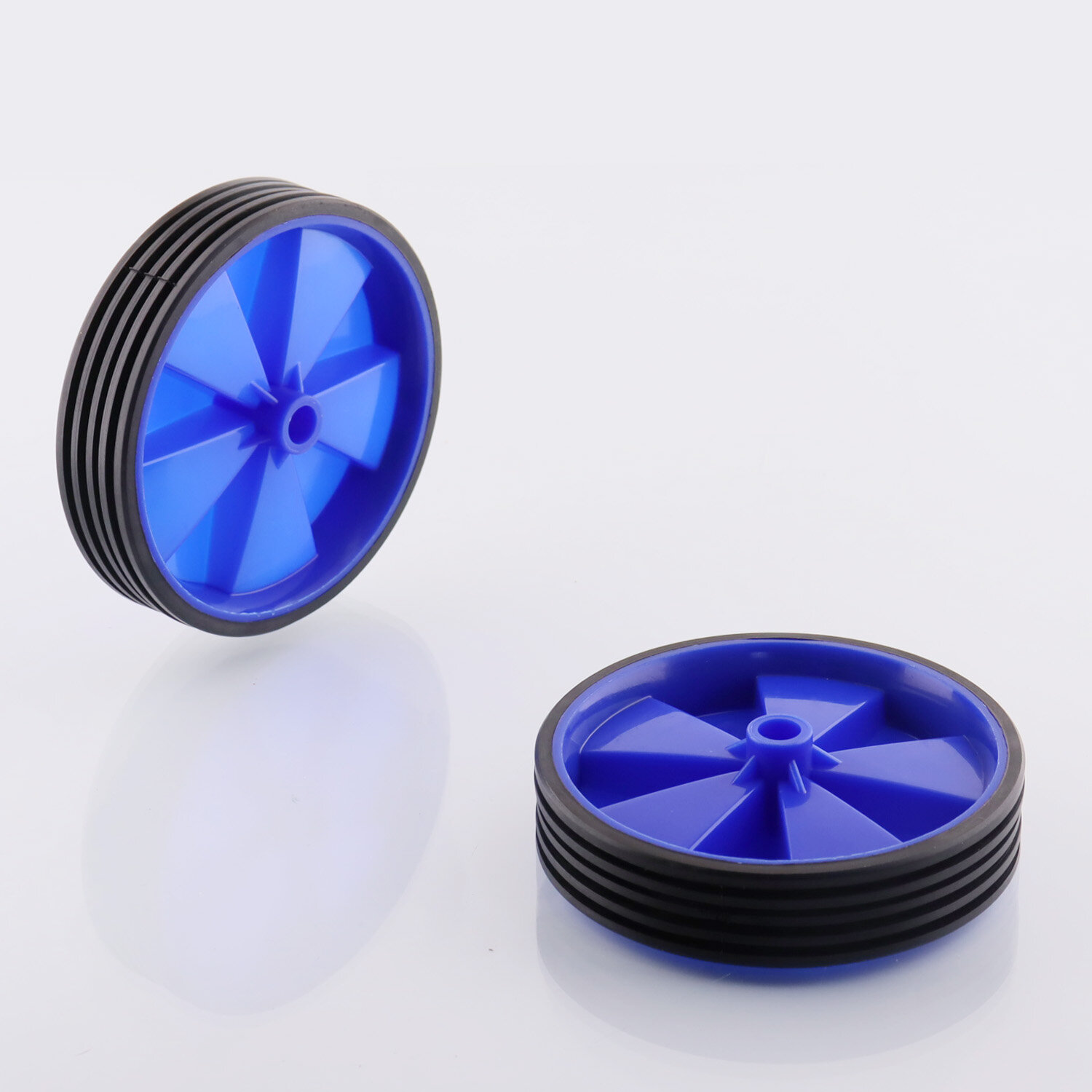 фото Велосипедные колеса боковые детские (пара) (D-110mm, синие, 2шт, пластик-первичка)