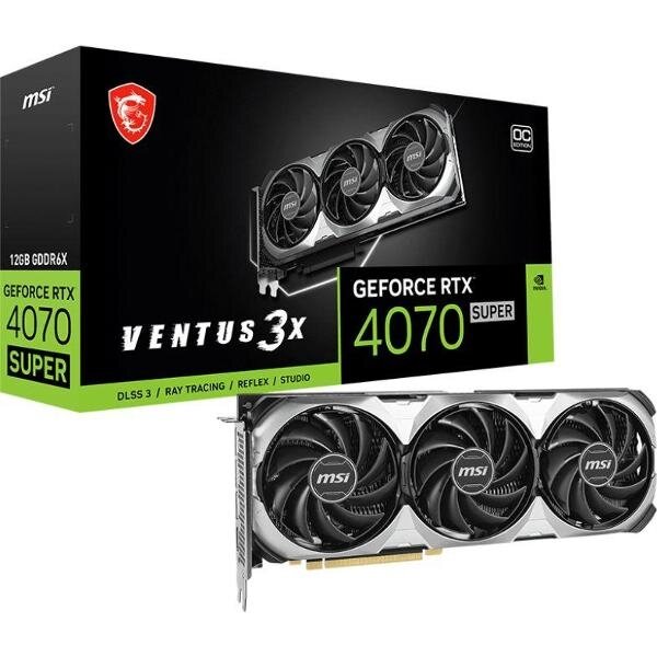 Видеокарта MSI NVIDIA GeForce RTX 4070 SUPER VENTUS 3X OC 12GB