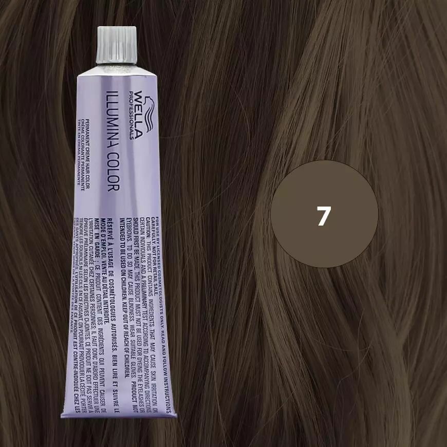 Wella Professionals Illumina Color 7/ Крем-краска для волос - Блонд, 60мл — фото 1