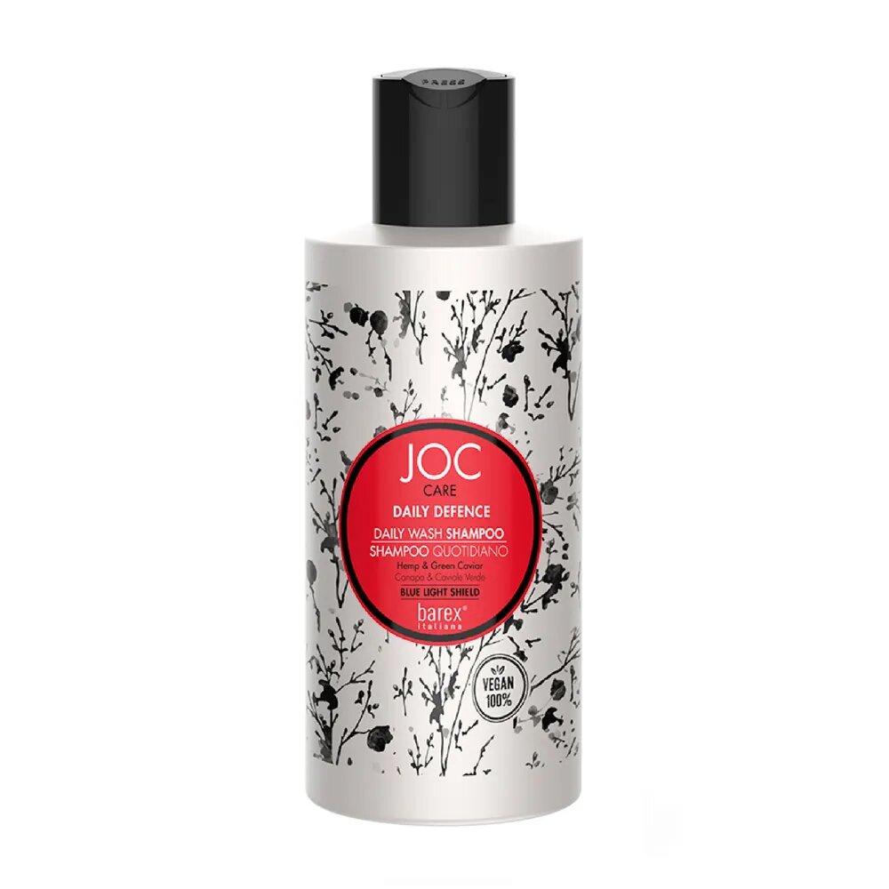 Barex шампунь JOC CARE Daily Defence для ежедневного применения с коноплей и зеленой икрой, 250 мл — фото 1