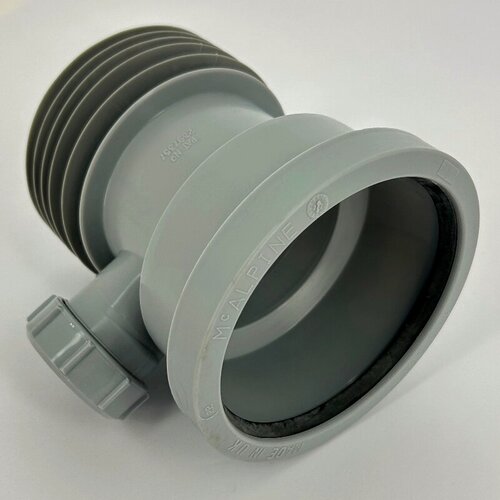 Изображение товара Муфта McALPINE L=156 мм с манжетой и отводом 40 мм,110 мм под раструб. соед, выход внутрь 110 мм