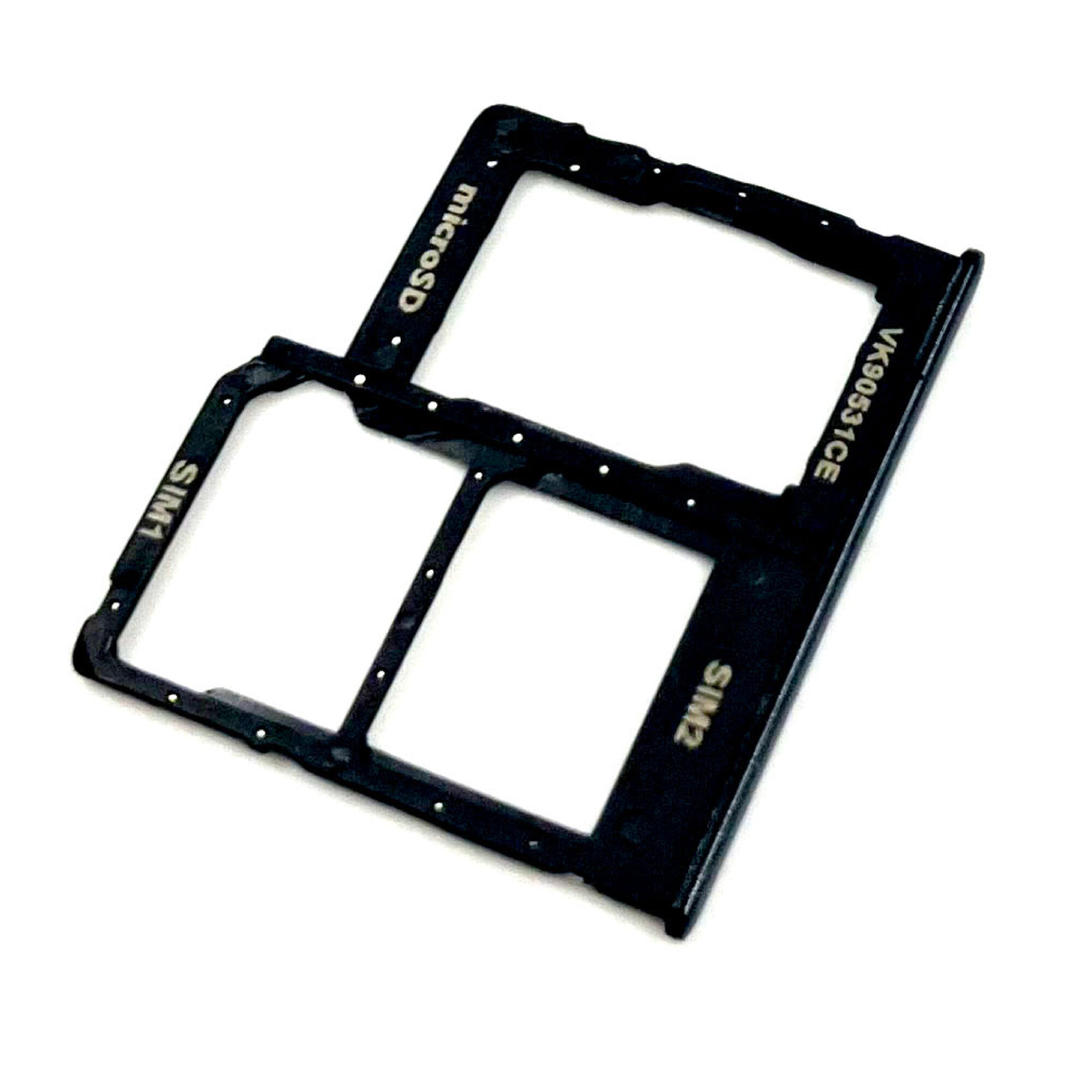 Держатель SIM с держателем microUSB для Samsung Galaxy A31 (A315F) Черный