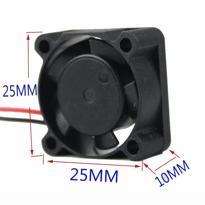30 шт. 2Pin 2510s 25x25x10 мм 2 см мини-вытяжные вентиляторы 12 В