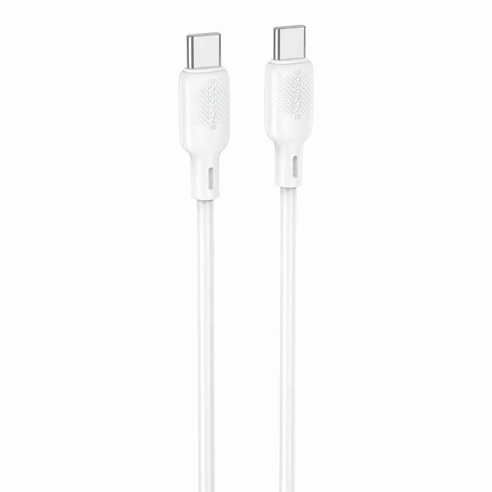USB-C кабель BOROFONE BX113 Lenny Type-C, 3А, 60W, 1м, силикон (белый)