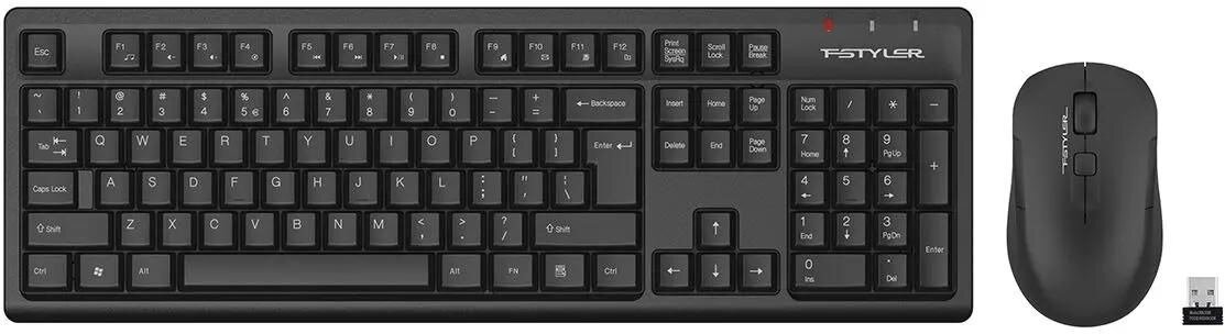 Клавиатура + мышь A4Tech Fstyler FG1200 клав: черный мышь: черный USB беспроводная Multimedia