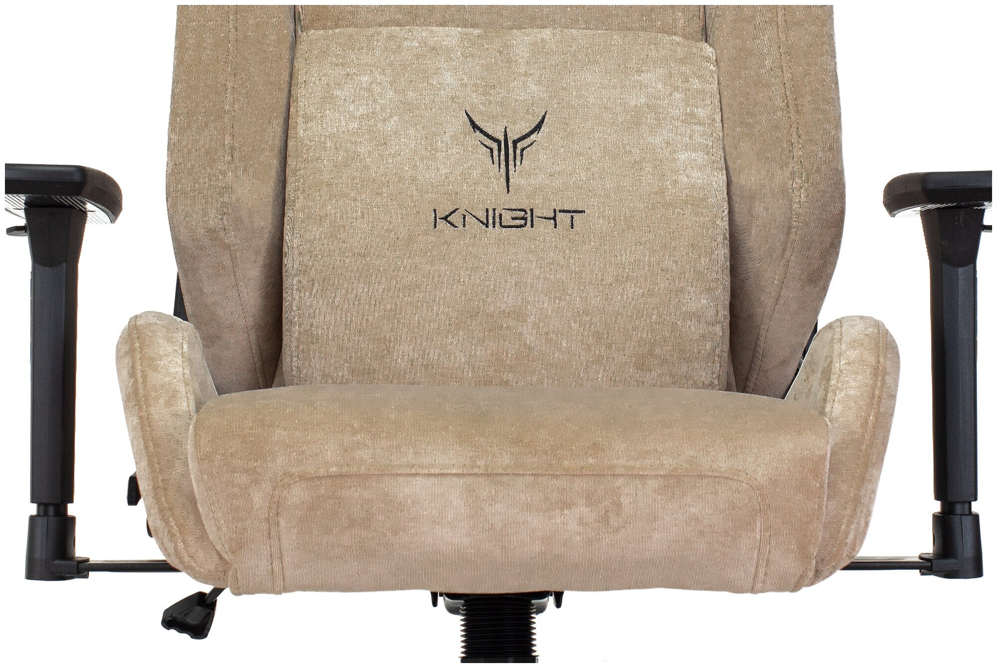 Кресло игровое Knight N1 Fabric бежевый Light-21 с подголов. крестовина металл - фотография № 13
