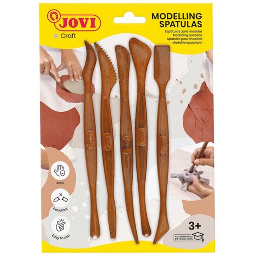 металлические стеки для лепки и моделирования 10 инструментов Набор стеков JOVI, 5шт, пластик, блистер