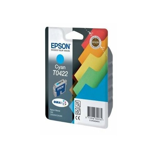 Картридж Epson C13T04224010, 420 стр, голубой